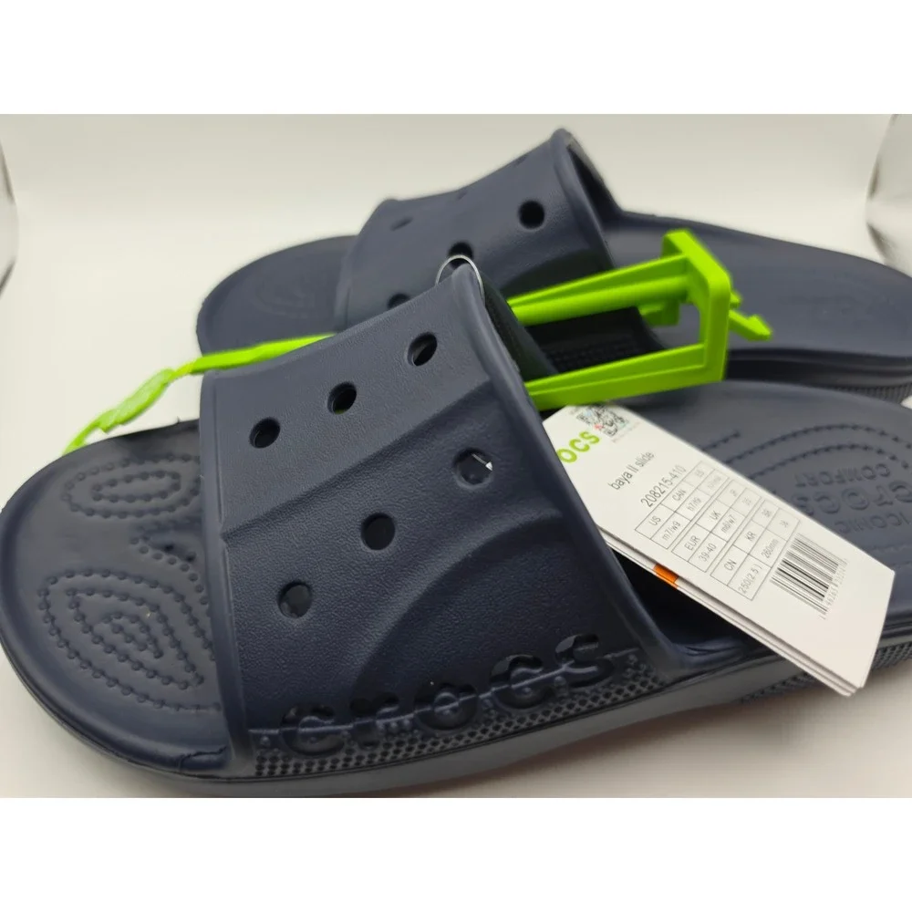 Crocs Baya II Slide Navy Blue Sandals 208215-410 Mens 7 Womens 9 NEW